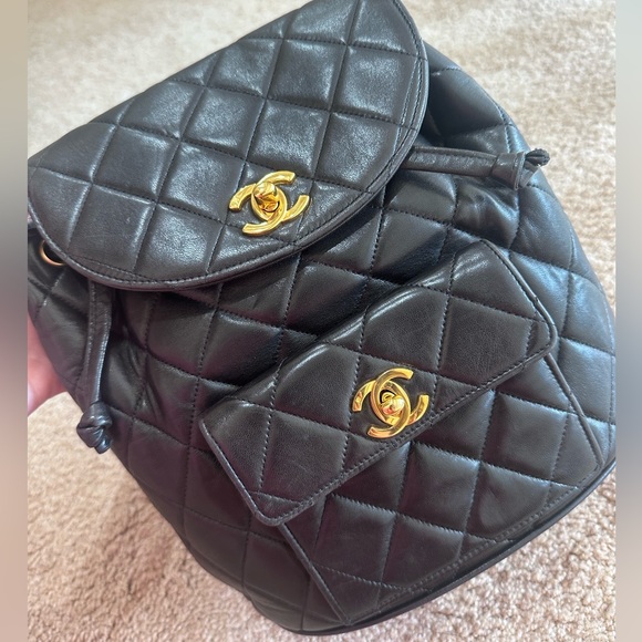 SOLD Chanel Duma Backpack Black Vintage - Picture 4 of 16